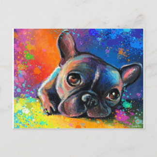 Cute French Bulldog schilderij Svetlana Novikova Briefkaart