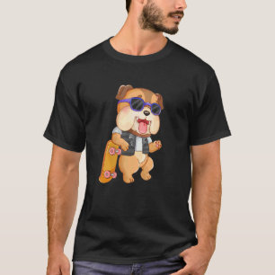 Cute French Bulldog Skateboarding Dog Puppy T-shirt