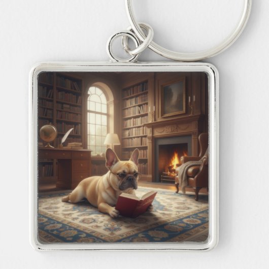 Cute French Bulldog Sleutelhanger (Voorkant)