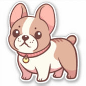 Cute French Bulldog Sticker (Voorkant)