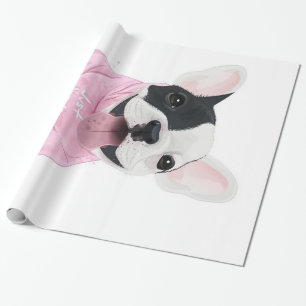 Cute French Bulldog Stuck Gewoon van mij houden Cadeaupapier