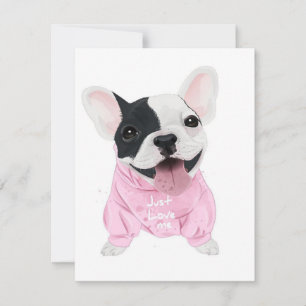 Cute French Bulldog Stuck   Gewoon van mij houden Kaart