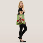 Cute French Bulldog Superheld rent in Grass Tote Bag (Op model)