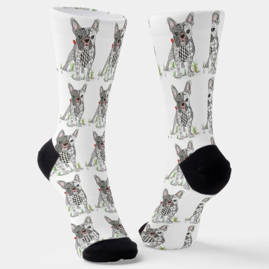 Cute French+Bulldog Sustainable Socks Sokken (Gebogen)