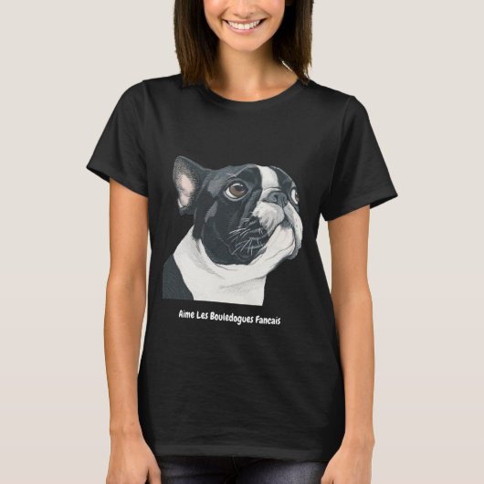 Cute French Bulldog T-shirt (Voorkant)