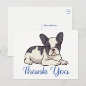Cute French Bulldog Thank You Frenchie Puppy Dog Briefkaart (Voorkant / Achterkant)