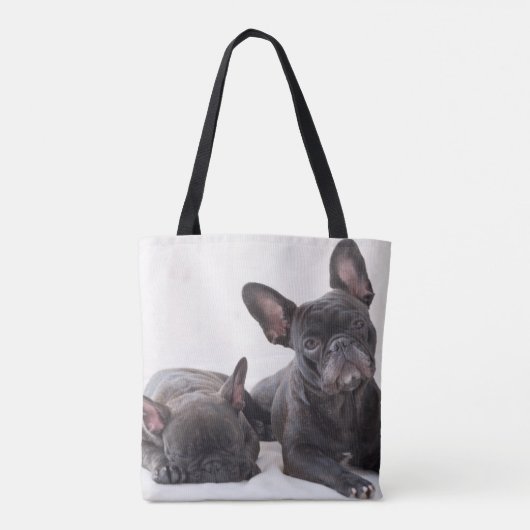 Cute French Bulldog Tote Bag (Achterkant)