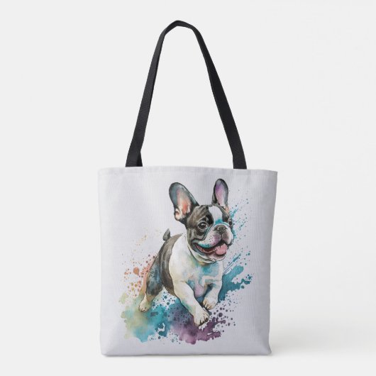 Cute French Bulldog Tote Bag (Achterkant)