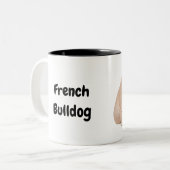 Cute French Bulldog Tweekleurige Koffiemok (Voorkant links)