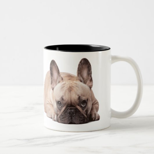 Cute French Bulldog Tweekleurige Koffiemok (Rechts)