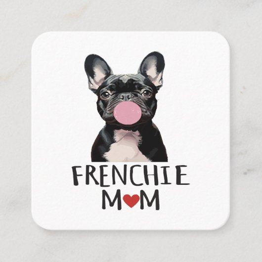 Cute French bulldog Vierkante Visitekaartje (Voorkant)