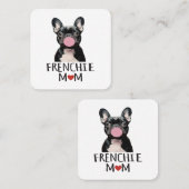 Cute French bulldog Vierkante Visitekaartje (Voorkant / Achterkant)