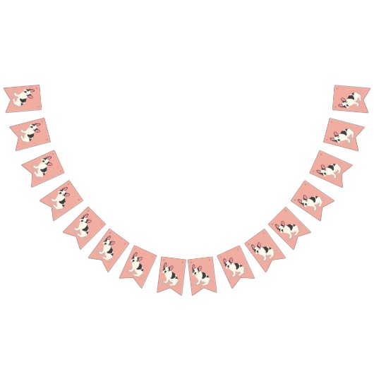 Cute French Bulldog. Vlaggetjes (Alle)