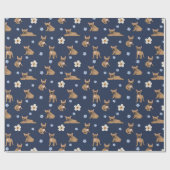 Cute French Bulldog Wrapping Paper Cadeaupapier (Vlak)