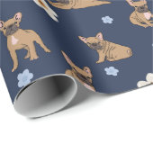 Cute French Bulldog Wrapping Paper Cadeaupapier (Rol Hoek)