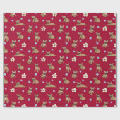 Cute French Bulldog Wrapping Paper Cadeaupapier (Vlak)