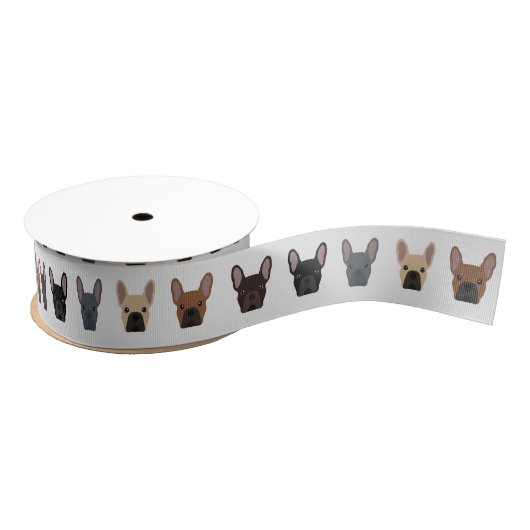 Cute French Bulldogs | Frenchie Pattern Grosgrain Lint (Spoel)
