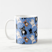 Cute French Bulldogs Frenchies Blue Custom Koffiemok (Links)