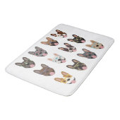 Cute French Bulldogs Wearing Glasses Badmat (Gekanteld)