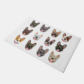 Cute French Bulldogs Wearing Glasses Deurmat (Schuin)