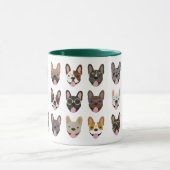 Cute French Bulldogs Wearing Glasses Mok (Midden)