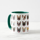 Cute French Bulldogs Wearing Glasses Mok (Voorkant links)