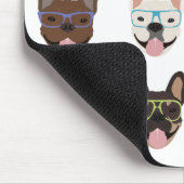 Cute French Bulldogs Wearing Glasses Muismat (Hoek)