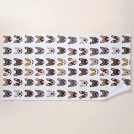 Cute French Bulldogs Wearing Glasses Strandlaken