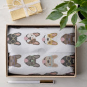 Cute French Bulldogs Wearing Glasses Tissuepapier (Geschenk)