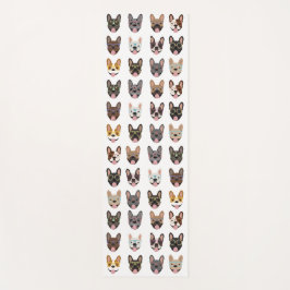 Cute French Bulldogs Wearing Glasses Yogamat