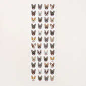 Cute French Bulldogs Wearing Glasses Yogamat (Achterkant)