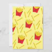Cute French Frie Kinderen 1st Birthday Party Fast  Kaart (Achterkant)