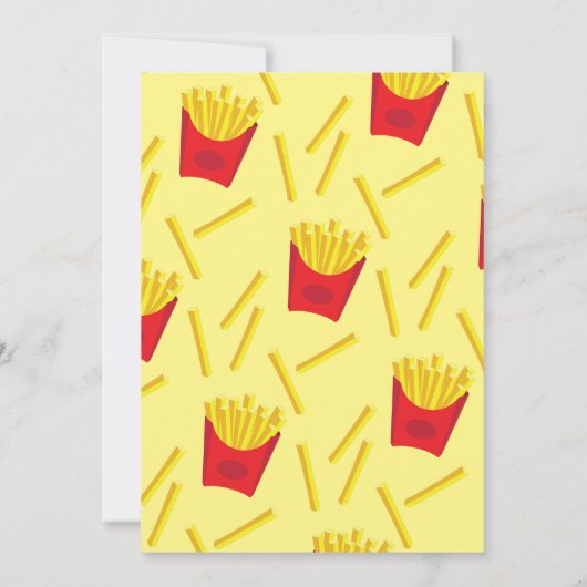 Cute French Frie Kinderen 1st Birthday Party Fast  Kaart (Achterkant)