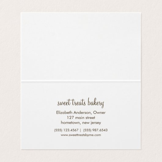 Cute French Macarons Bakery of Cafe Visitekaartje (Binnenkant ongevouwen)