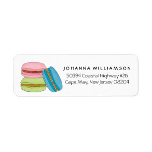 Cute French Macarons Macaroon Cookies Etiket