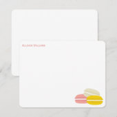 Cute French Macarons Note Cards Notitiekaartje (Voorkant / Achterkant)