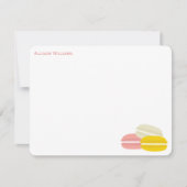 Cute French Macarons Note Cards Notitiekaartje (Voorkant)