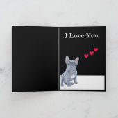 Cute French Portrait Valentijns's Holiday Card Feestdagen Kaart (Binnen)