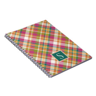Cute French  Stripe Pset Gingham Pattern Notitieboek