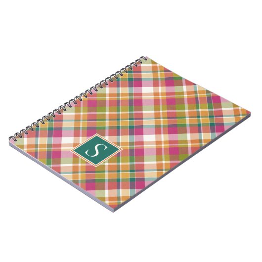 Cute French Stripe Pset Gingham Pattern Notitieboek (Linkerzijde)