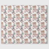 Cute French Theme | Franse landmerken Cadeaupapier (Vlak)