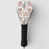 Cute French Theme Monogram | Franse landmerken Golfheadcover (Voorkant)