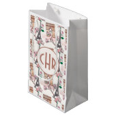 Cute French Theme Monogram | Franse landmerken Klein Cadeauzakje (Voorkant Gekanteld)