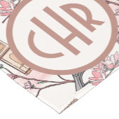 Cute French Theme Monogram | Franse landmerken Korte Tafelloper (Hoek)