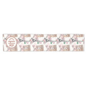 Cute French Theme Monogram | Franse landmerken Korte Tafelloper (Horizontaal)