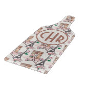Cute French Theme Monogram | Franse landmerken Snijplank (Hoek)