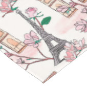 Cute French Theme Monogram | Franse landmerken Tafelkleed (Gekanteld)