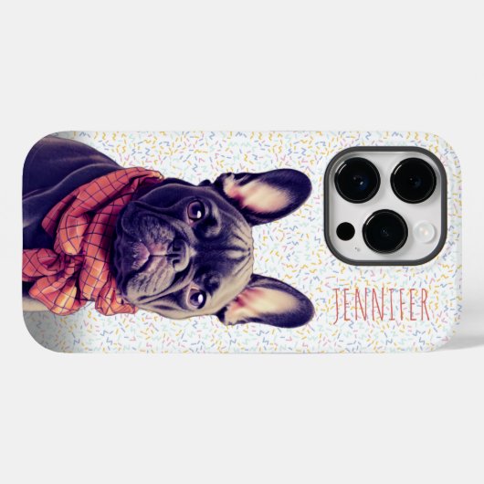 Cute Frenchie Custom iPhone/iPad case (Achterkant (horizontaal))