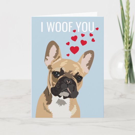 Cute Frenchie Valentijnsdag Card Kaart (Voorkant)