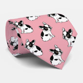 Cute Frenchie weet dat liefde de enige manier is Stropdas (Opgerold)
